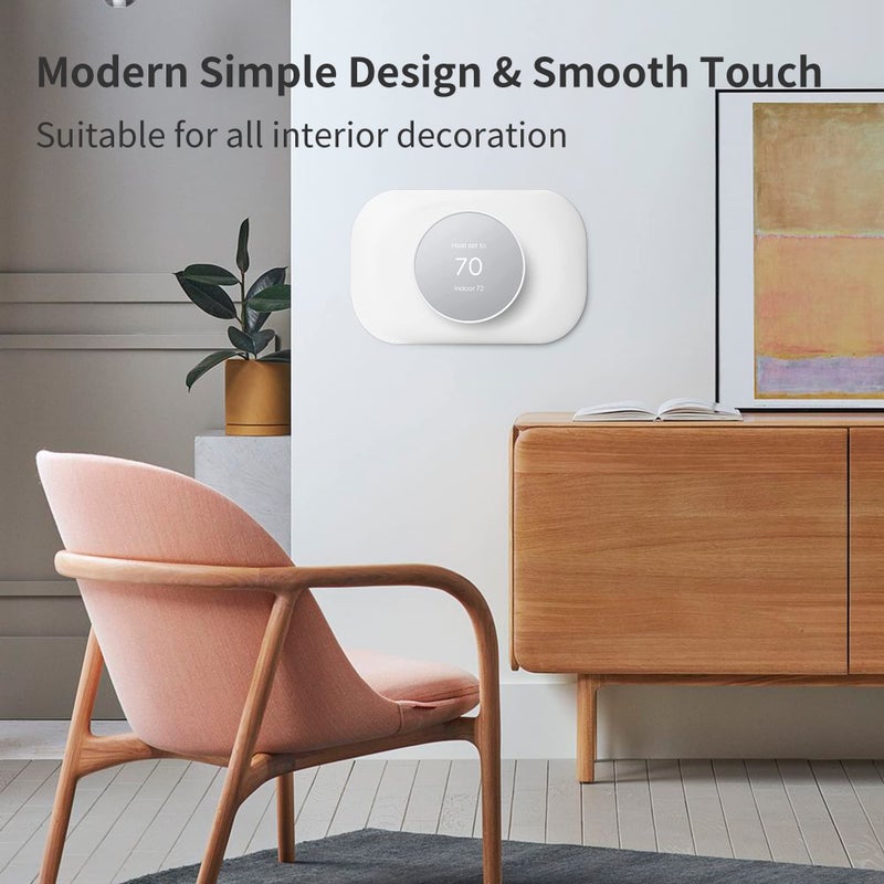 بيتريتشور غطاء لوحة حائط من بيتريشور - متوافق مع ملحق Google Nest Thermostat 2020 - مجموعة أدوات التشذيب سهلة التركيب - ثلج - Image 3